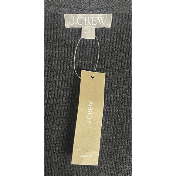 J. Crew Juliette Collarless Open Front Cardigan Sweater Wool Size Medium NEW - Picture 8 of 10